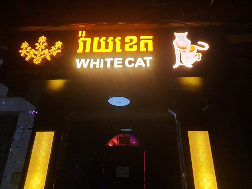 white cat bar